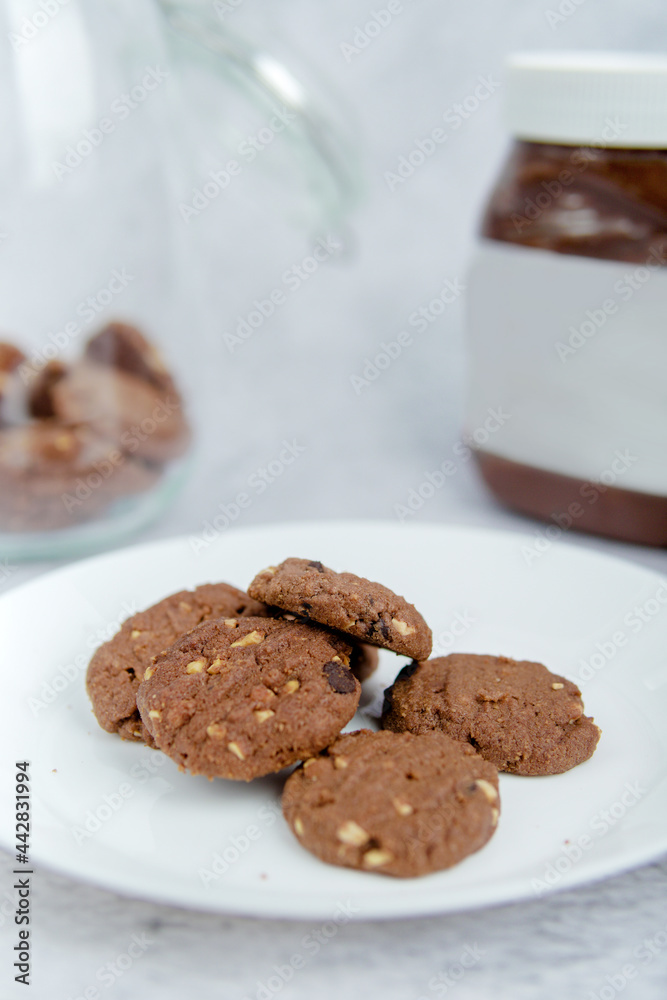 Homemade cookies fresh out of the oven. Selective focus.