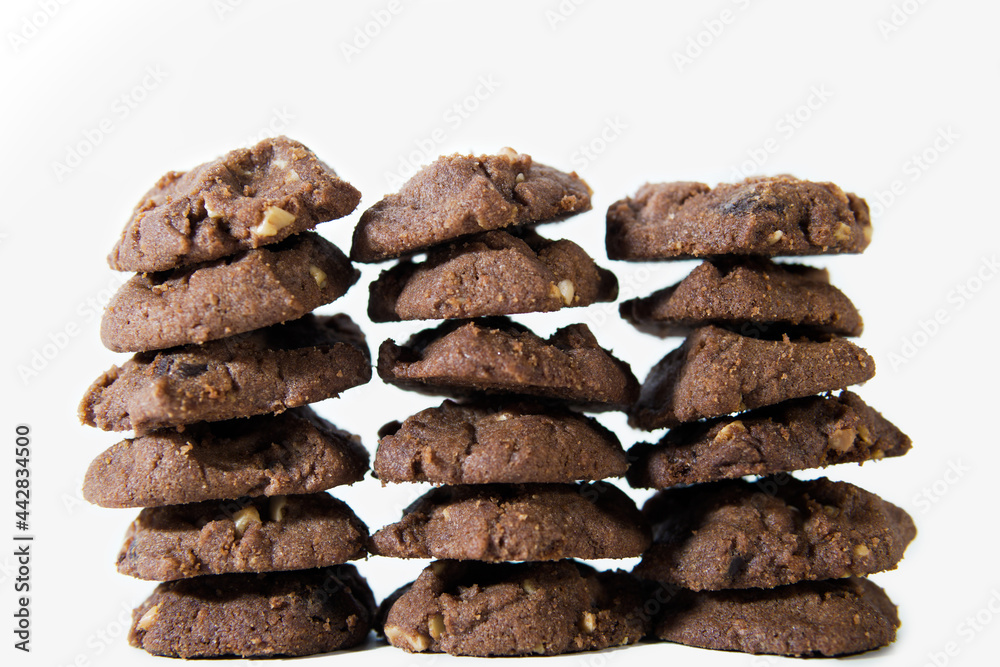 Chocolate chip cookie isolated on white background Chocolate chip cookie isolated on white background