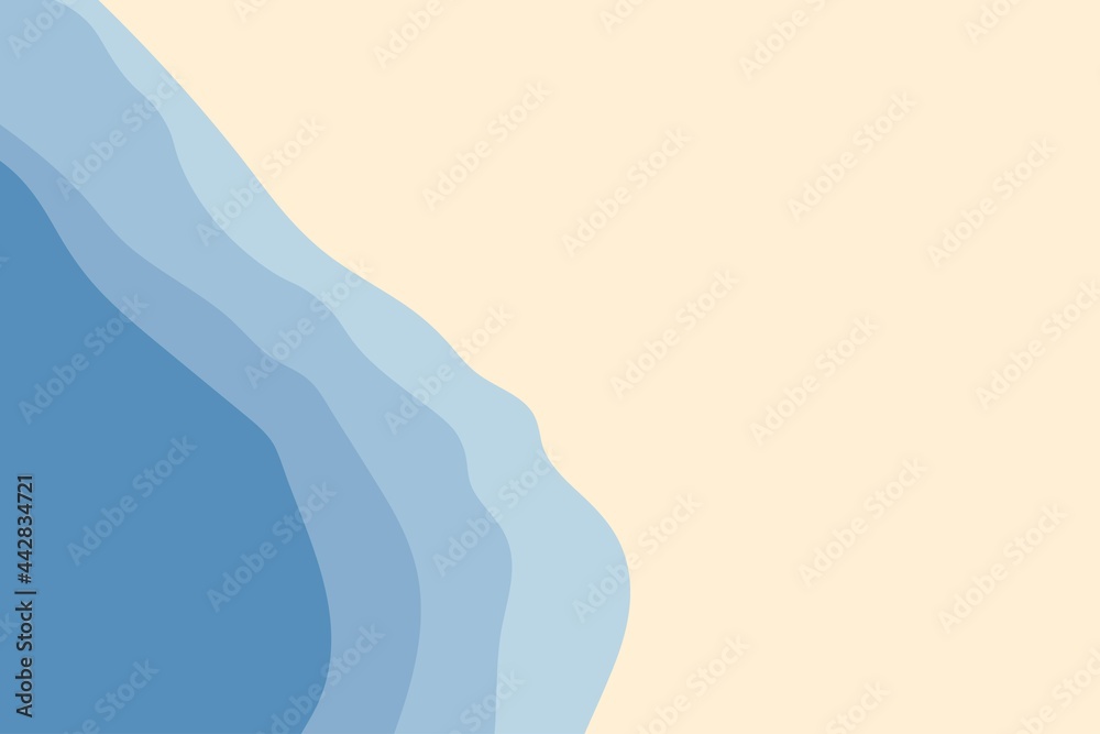 a seashore view of the waves. An illustration that simply expresses the appearance. It is good to use as a background for various designs such as editing and design.
