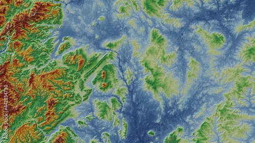 Earth Color Digital Elevation Model in UK