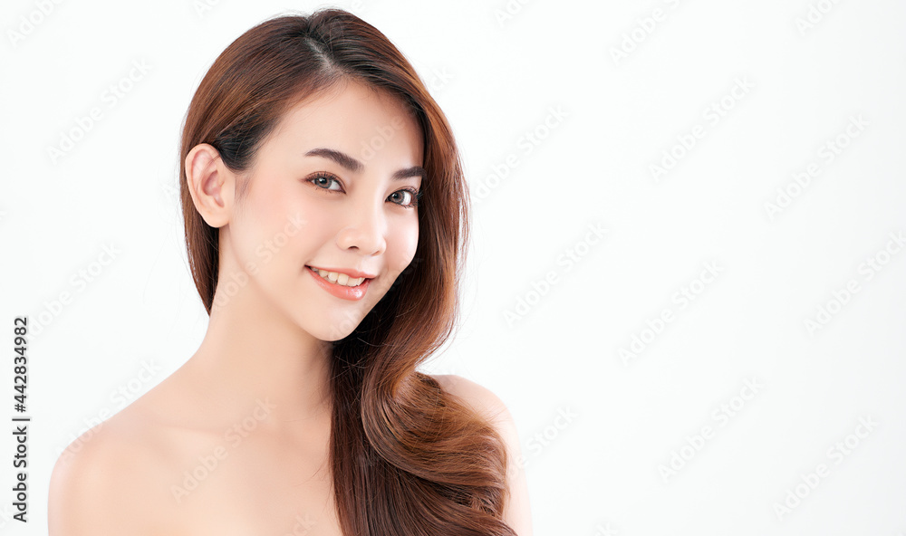 Beautiful young asian woman with clean fresh skin on white background, Face care, Facial treatment, Cosmetology, beauty and spa, Asian women portrait. Beautiful young asian woman with clean fresh skin on white background, Face care, Facial treatment, Cosmetology, beauty and spa, Asian women portrait.
