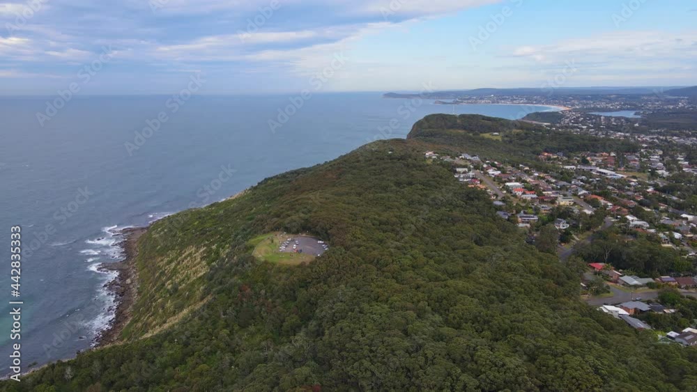 Aerial View Of Crackneck Lookout At Bateau Bay - Crackneck Point In NSW, Australia.