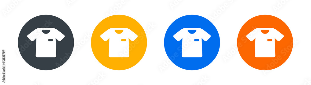 Casual t-shirt with pocket icon set on circle design.
Casual t-shirt with pocket icon set on circle design.