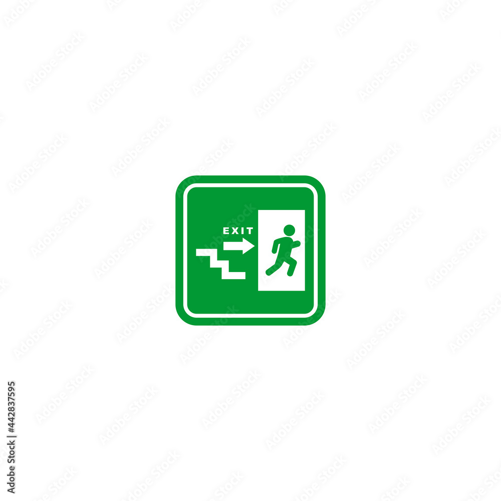 emergency exit sign icon vector symbol emergency exit sign icon vector symbol