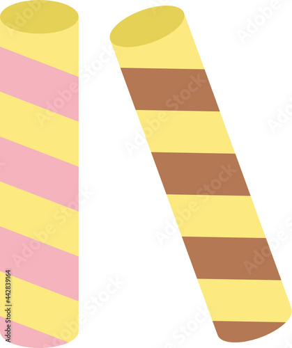 wafer sticks flat icon