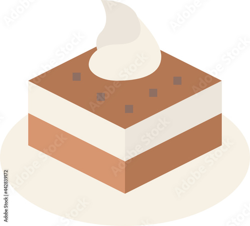 tiramisu flat icon