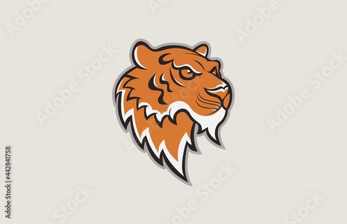 Fototapeta Naklejka Na Ścianę i Meble -  Modern Stylish Head Tiger Logo