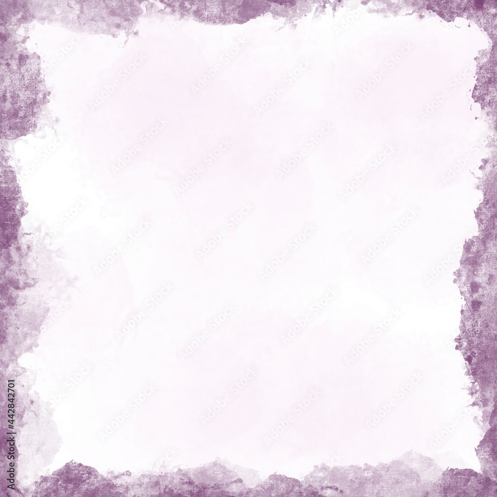 Obraz premium Abstract purple frame template watercolor background