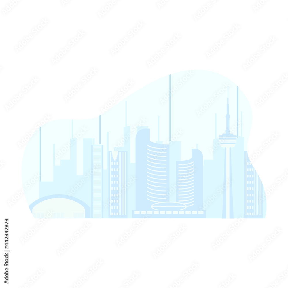 Fototapeta premium city skyline illustration