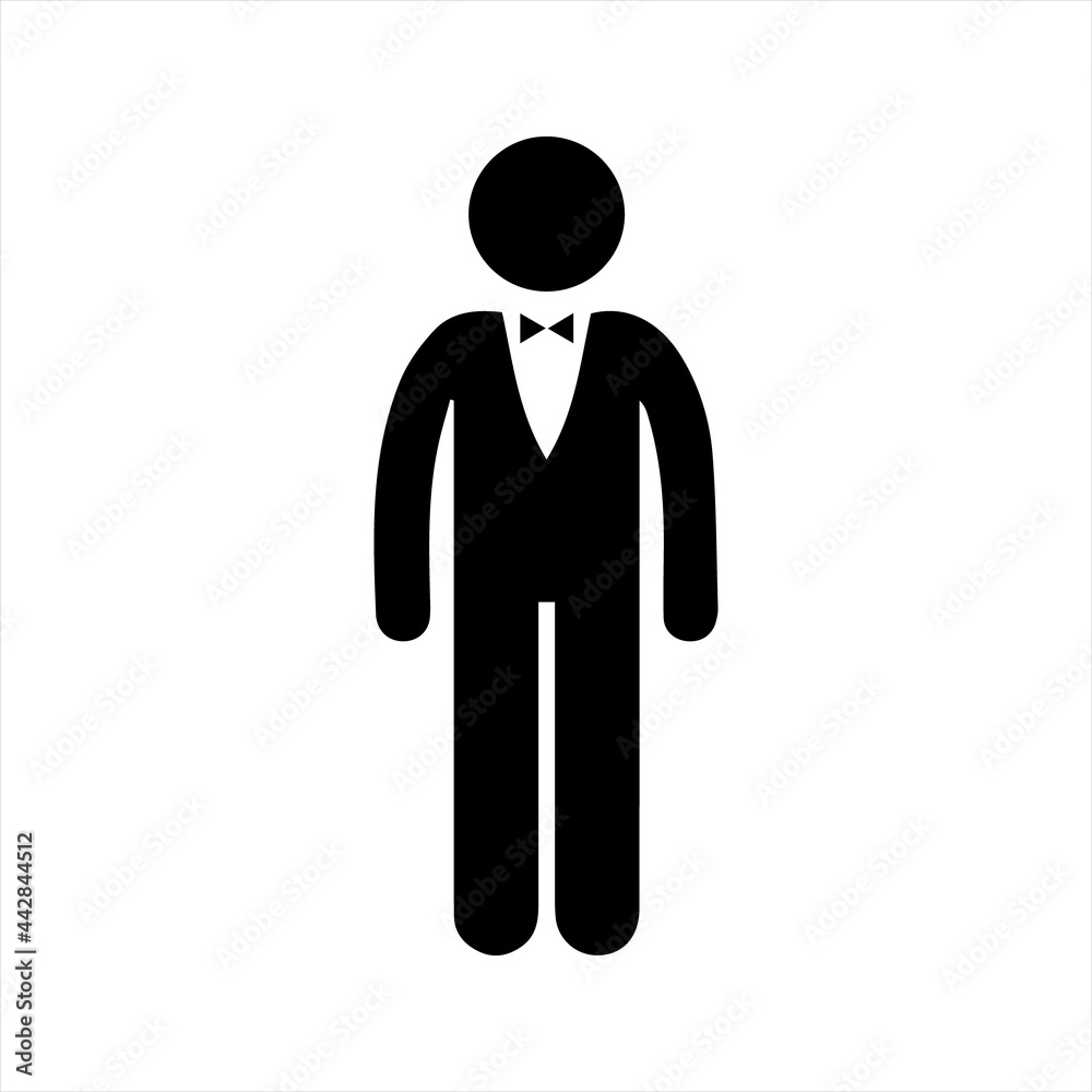 Businessman icon, vector and glyph Businessman icon, vector and glyph