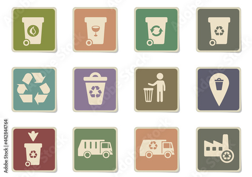 recycling icon set