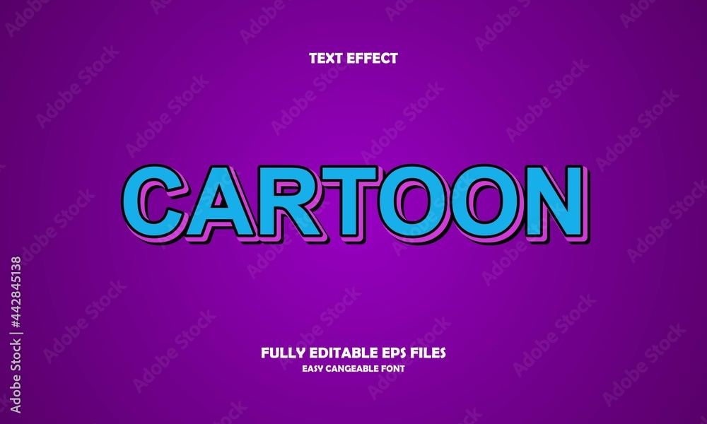 cartoon style editable text effect