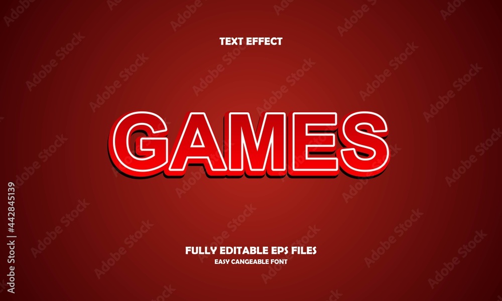 games style editable text effect