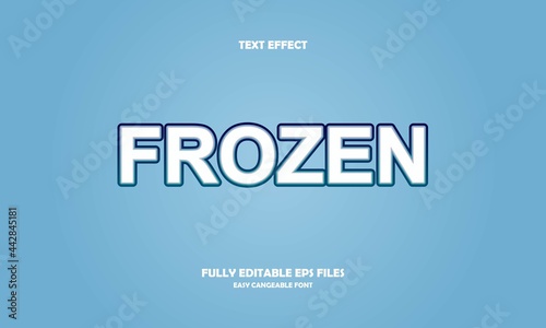 frozen style editable text effect