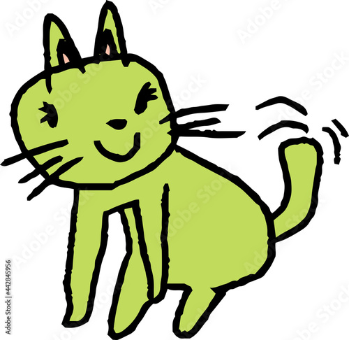 子供が描いたかわいい猫の落書き