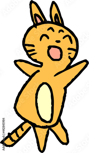 子供が描いたかわいい猫の落書き