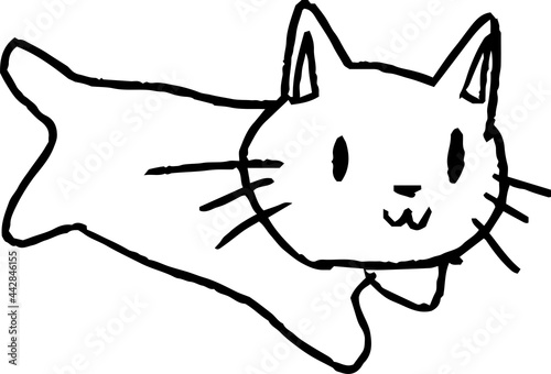 子供が描いたかわいい猫の落書き