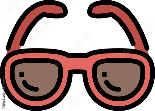 sunglasses color outline icon