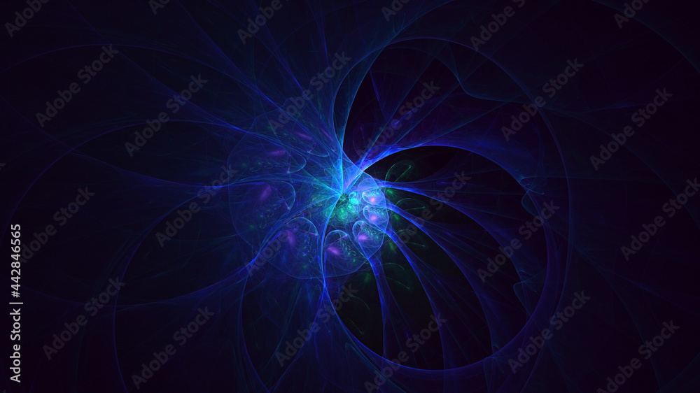 Obraz premium 3D rendering abstract multicolor fractal light background