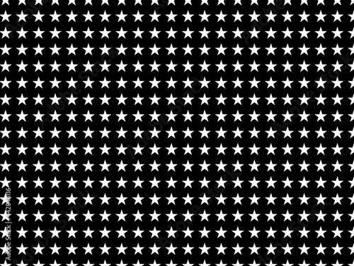 Abstract black background with white stars, seamless pattern