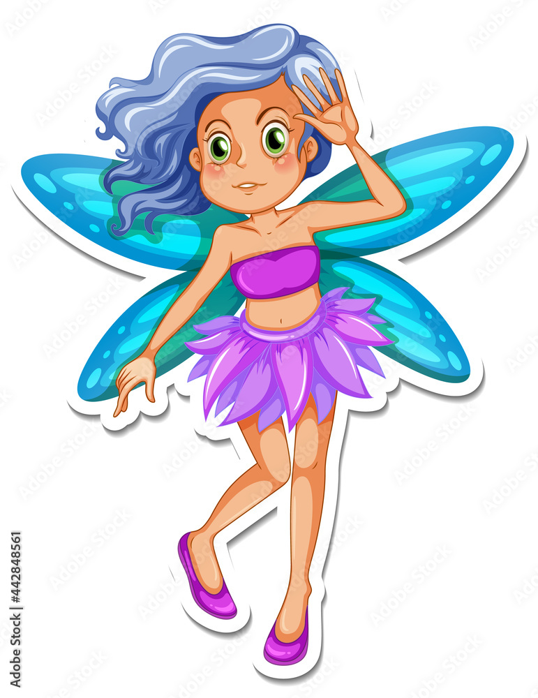 Beautiful pixie cartoon character sticker Beautiful pixie cartoon character sticker