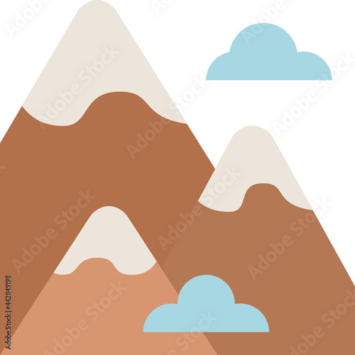 mountain flat icon