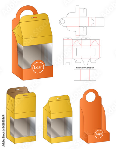 Box packaging die cut template design. 3d mock-up