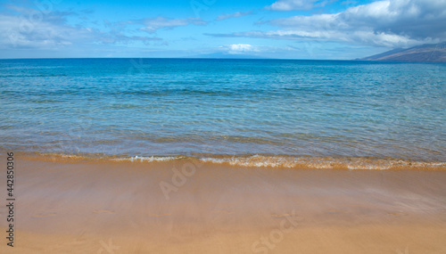 Beach and tropical sea. Nature ocean landscape background.