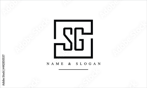 SG, GS, S, G abstract letters logo monogram