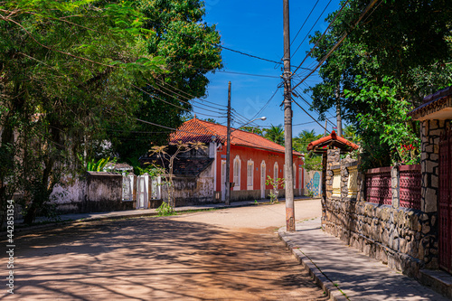 Paqueta Island, Rio de Janeiro, Brazil - CIRCA 2021: Typical urban setting, from the daily life of the neighborhood, recorded in Paquetá photo
