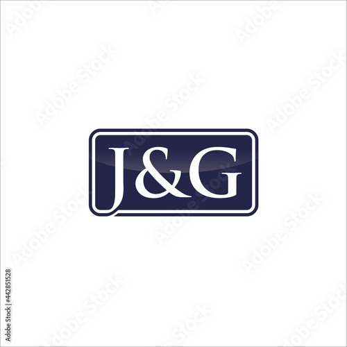 Alphabet letters Initials Monogram logo J and G template.