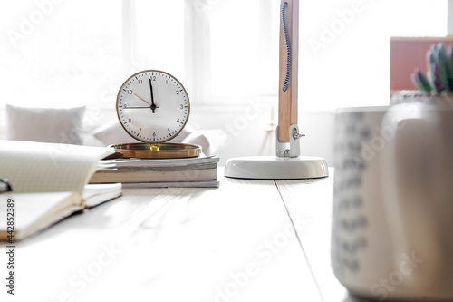 Modern desk clock and lamp ...