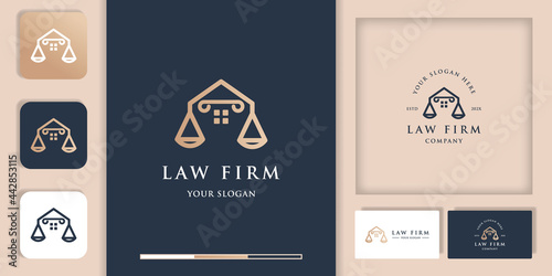 legal consulting house logo, modern vintage logo