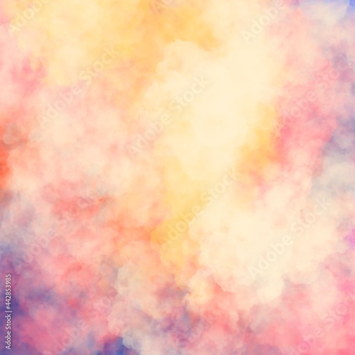 Unicorn galaxy pattern. Pastel cloud and sky with glitter. Cute bright paint like candy background theme. Concept to montage or present your product, for women, girls in princess style