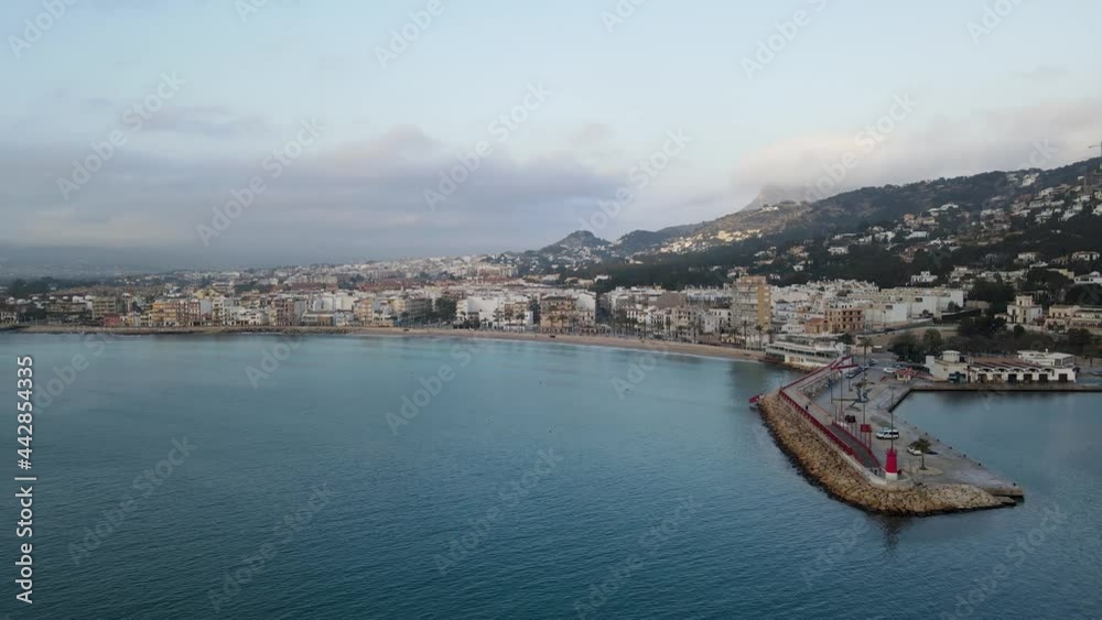 Aerial views on a clody day in the Javea's Port Aerial views on a clody day in the Javea's Port