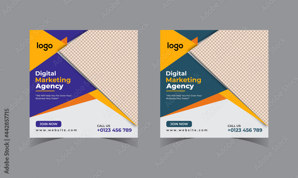 Social media post banner template