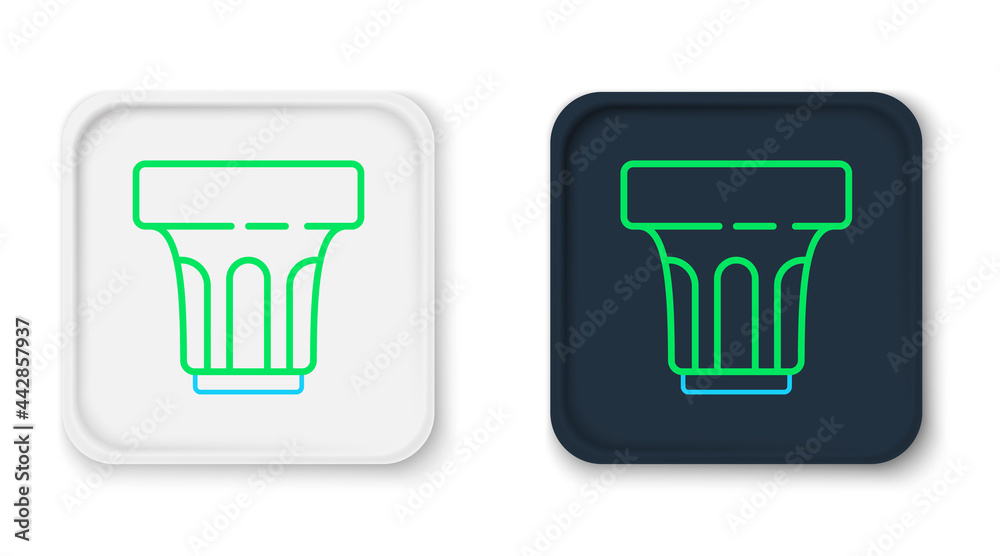 Line Glass with water icon isolated on white background. Soda glass. Colorful outline concept. Vector Line Glass with water icon isolated on white background. Soda glass. Colorful outline concept. Vector