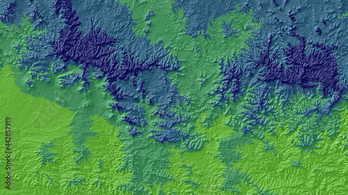Blue and Green Digital Elevation Model in South Africa