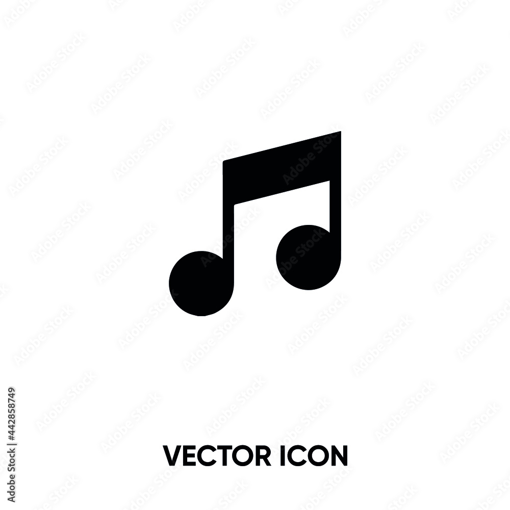 Music note vector icon . Modern, simple flat vector illustration for website or mobile app.Musical sign symbol, logo illustration. Pixel perfect vector graphics Music note vector icon . Modern, simple flat vector illustration for website or mobile app.Musical sign symbol, logo illustration. Pixel perfect vector graphics
