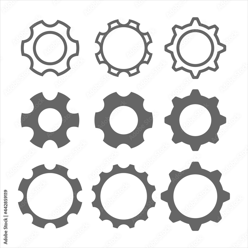 gear logo template vector