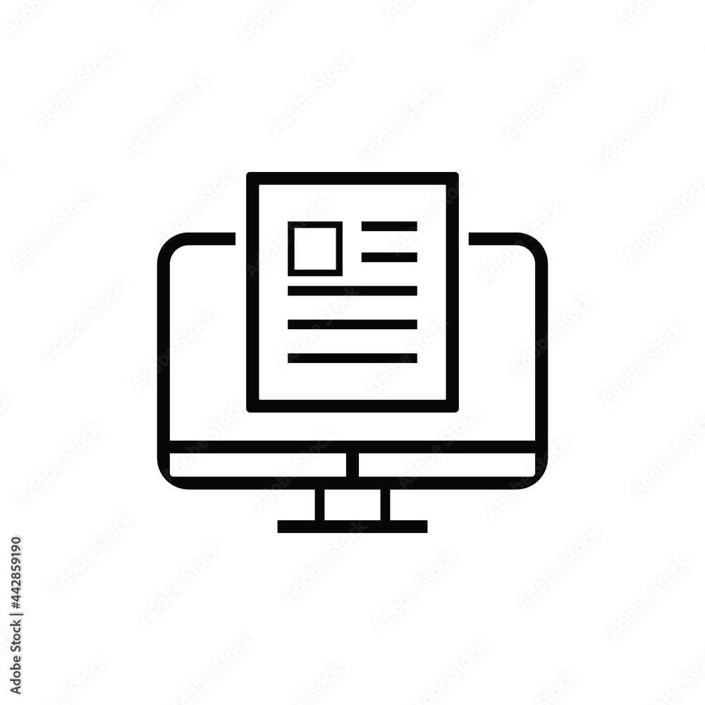 Computer desktop word document vector icons Computer desktop word document vector icons