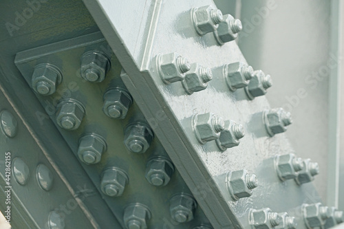Wallpaper Mural Lots of bolts on the steel frame of the steel bridge Torontodigital.ca
