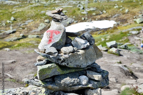Photography zen stone in the mountains