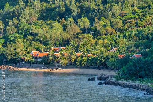 Beach at Son Tra peninsula, Da Nang, Vietnam from view point