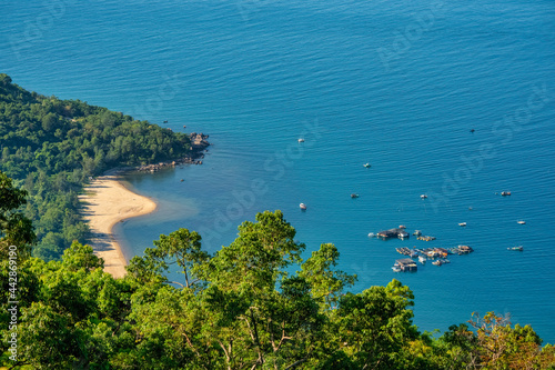 Beach at Son Tra peninsula, Da Nang, Vietnam from view point