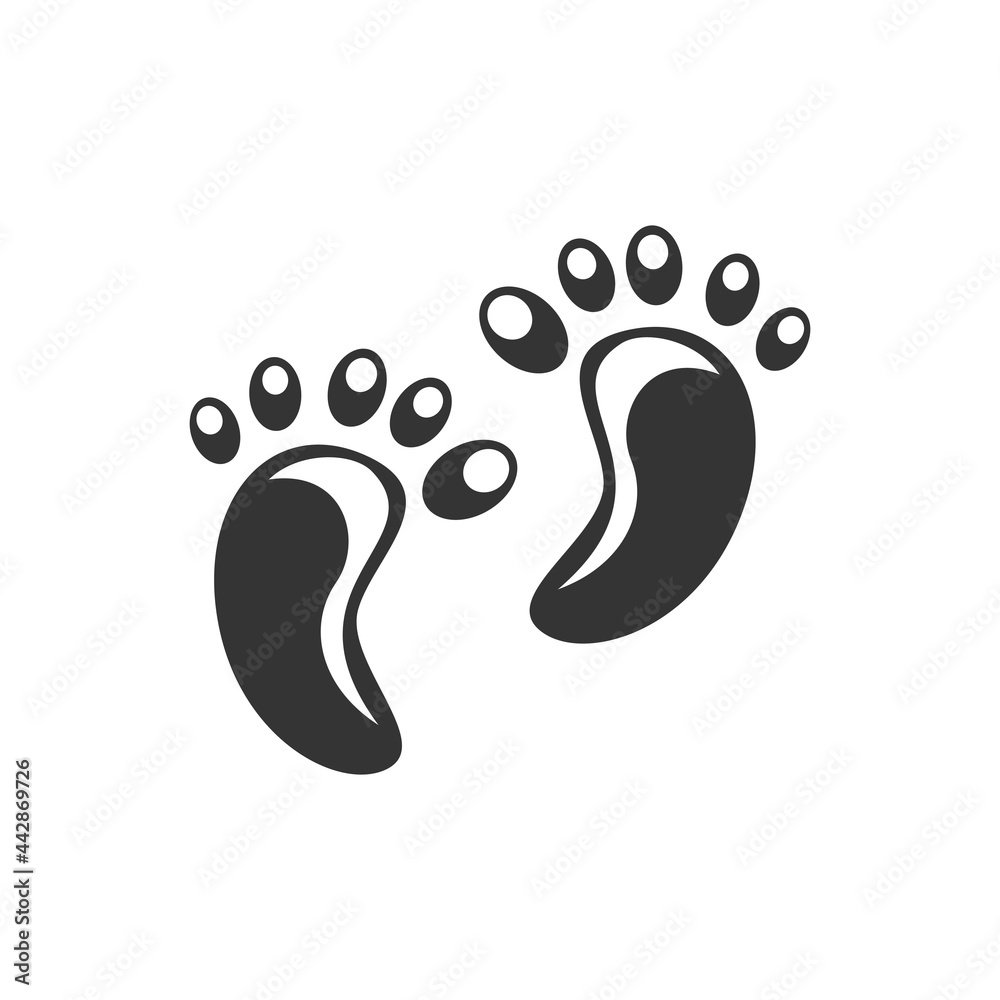 Obraz premium Foot Icon Design Graphic Template Isolated