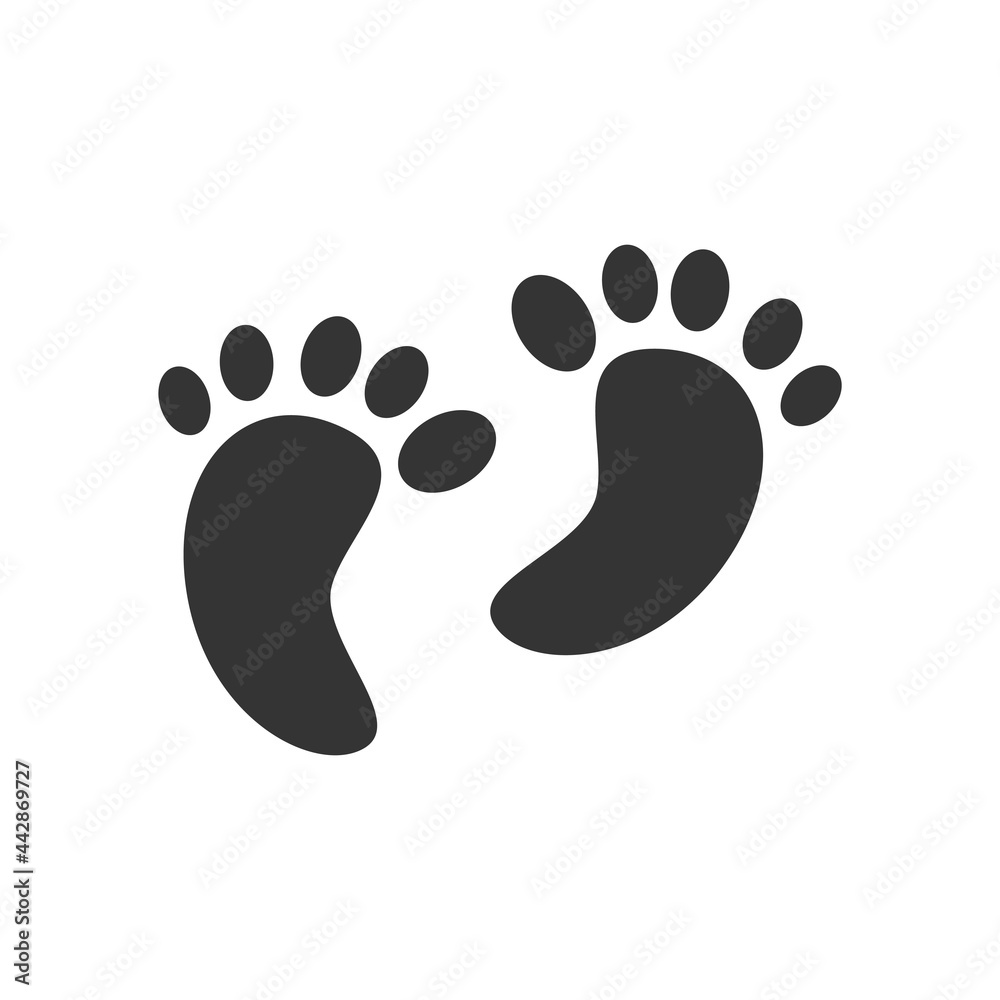 Foot Icon Design Graphic Template Isolated Foot Icon Design Graphic Template Isolated