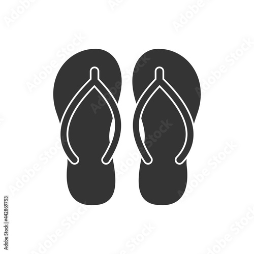 Flip flop Sandals Icon Design Graphic Template Isolated