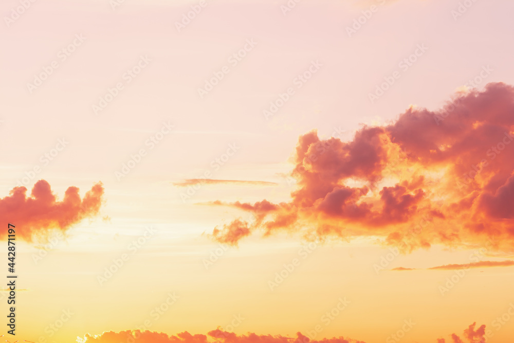 Sunset sky view in vibrant orange pinks and purples Sunset sky view in vibrant orange pinks and purples