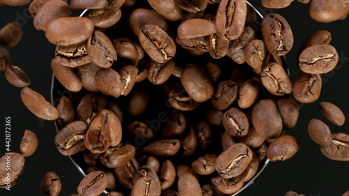Rotating Coffee Beans in co...